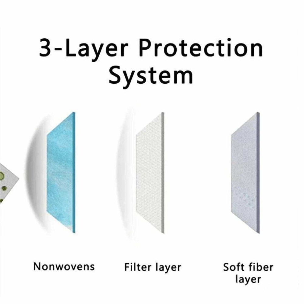 50 Assorted 3 Layer Breathable Disposable Face Masks Protective Covers