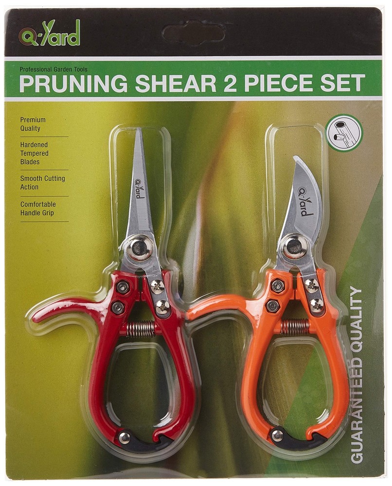 2 - pack Q-yard Pruning Shear, Mini- Extra Sharp Garden Hand Pruners, Easier ...