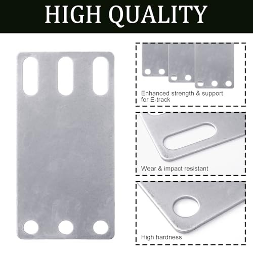 Heavy Duty 12 Pcs E Track Accessories Back Plate Set - Rail Mounting