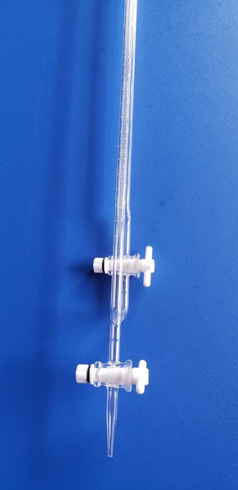 LAB Glass micro burette 3ml PTFE new