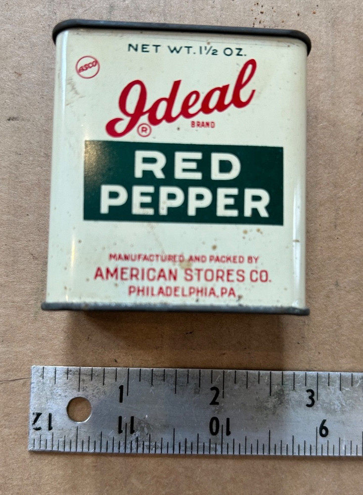Vintage Ideal Red Pepper Spice Tin