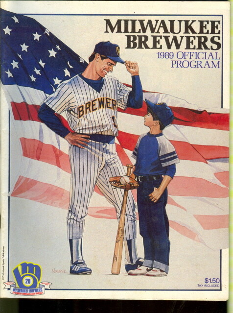1989 Milwaukee Brewers vs. Seattle Mariners Program: Brewers Artwork Cover