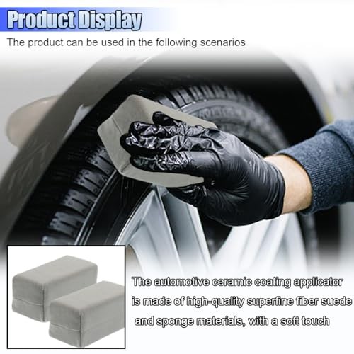 Suede Microfiber Applicator Pad, Multi-Purpose Ceramic Spray Coating 2PCS