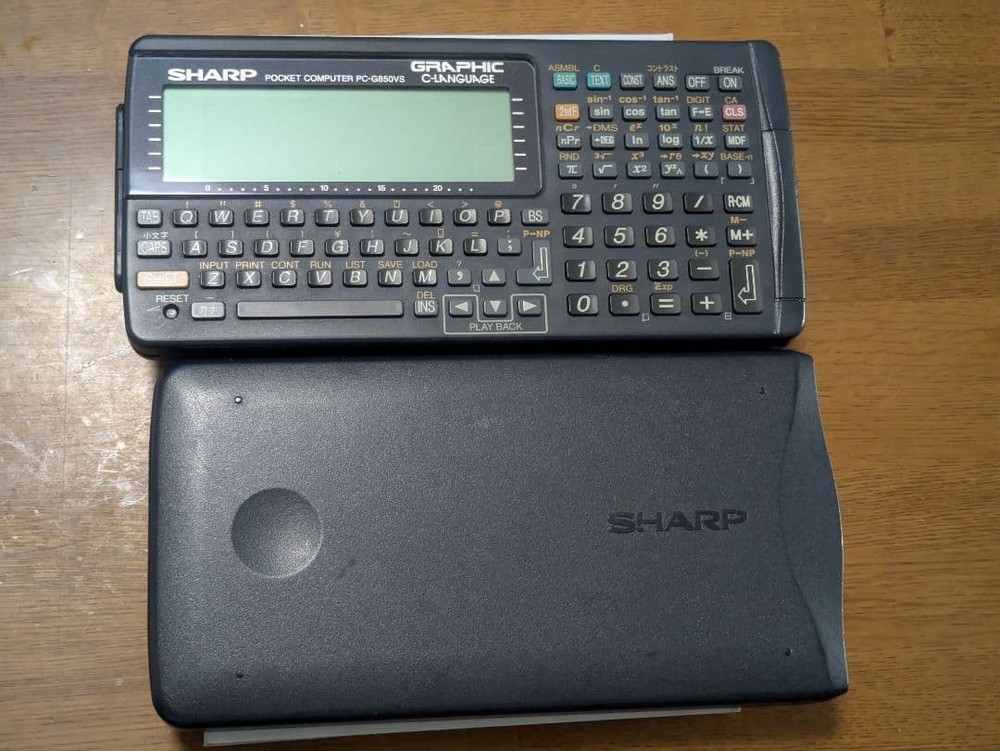 SHARP PC-G850VS Pocket Computer Calculator w/Manual Tested Collector