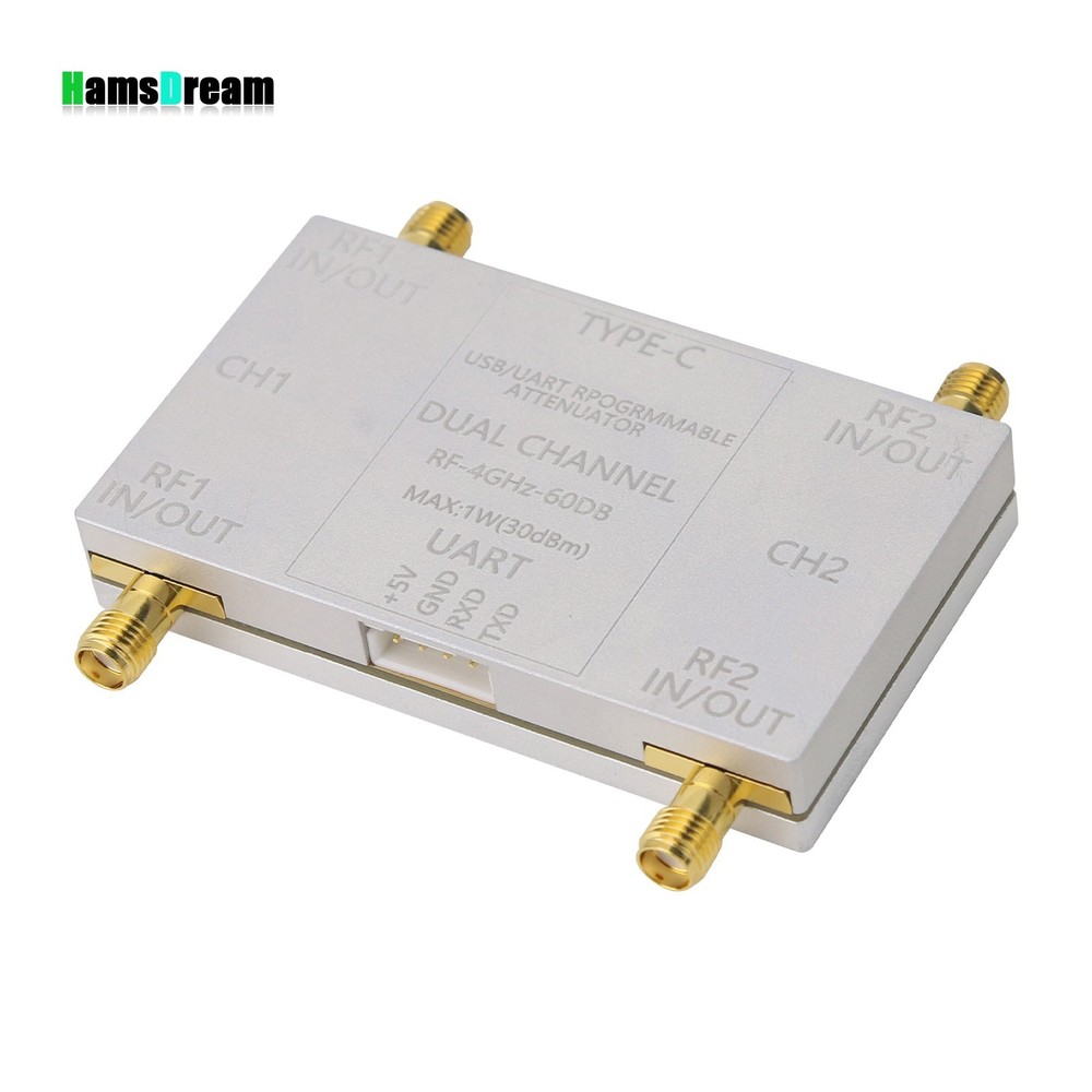 RF-4GHz-60DB Programmable Attenuator RF Attenuator (Main Unit + Cable) for PC