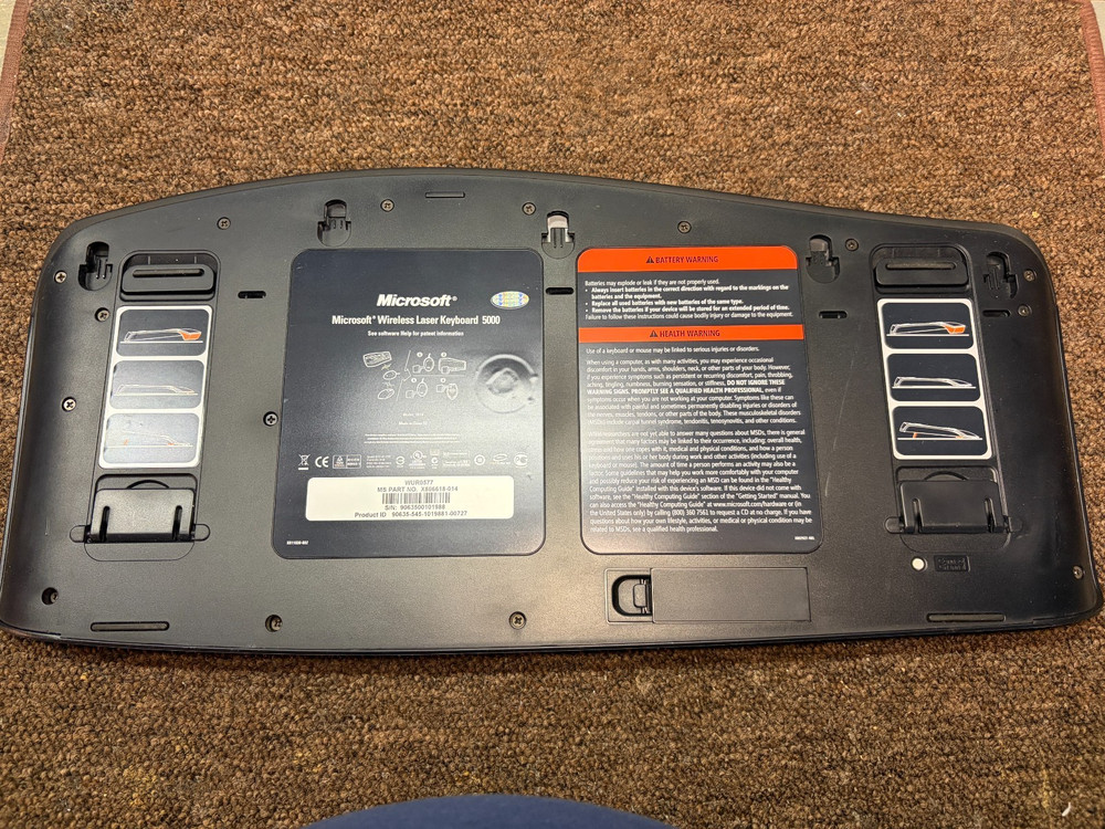 Microsoft Wireless Laser Keyboard 5000, Mouse, and USB Receiver 3.1