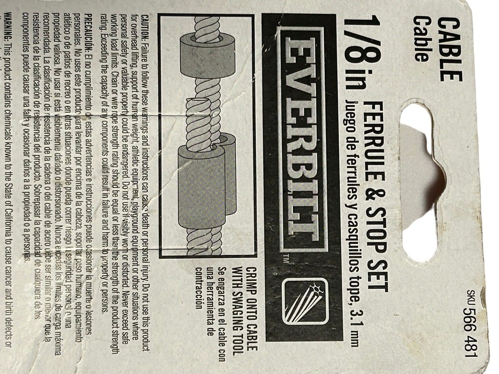 Everbilt FERRULE & STOP SET 1/8