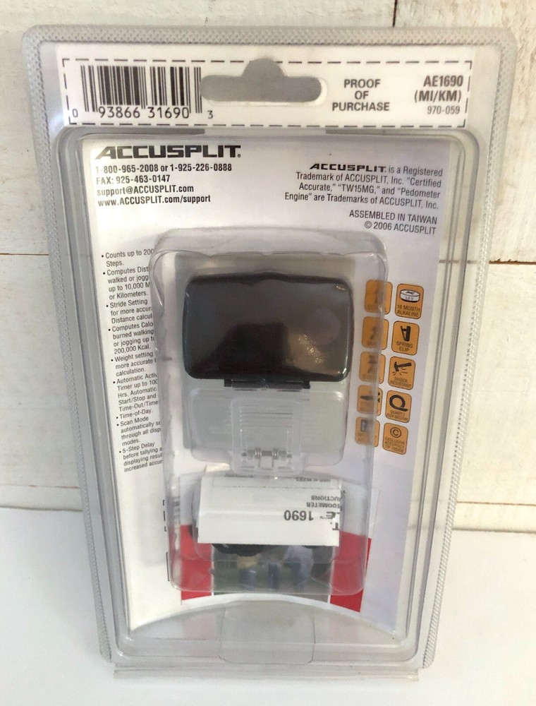 Accusplit Eagle AE1690 Steps Distance Calories Activity Pedometer NEW & SEALED