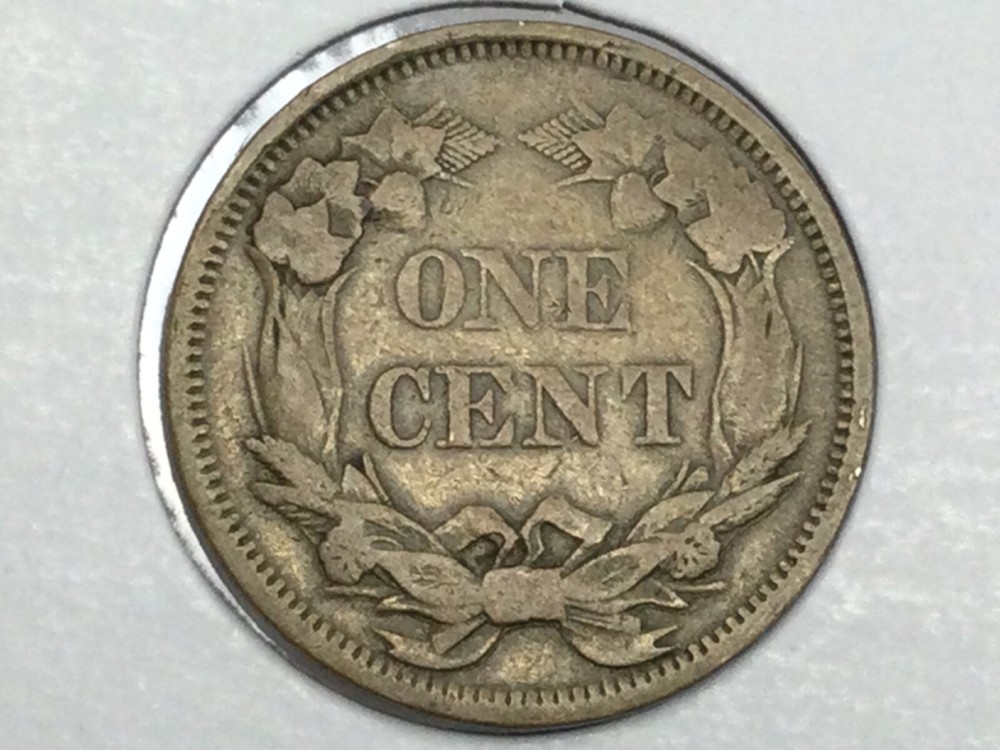 1858 small letters Flying Eagle Cent in very fine