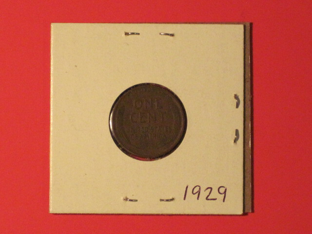 1929 Wheat Cent - Philadelphia Mint - VG