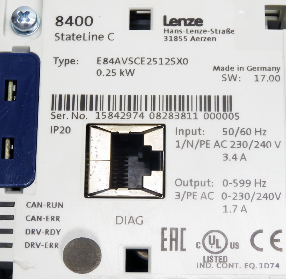 Lenze, E84AVSCE2512SX0