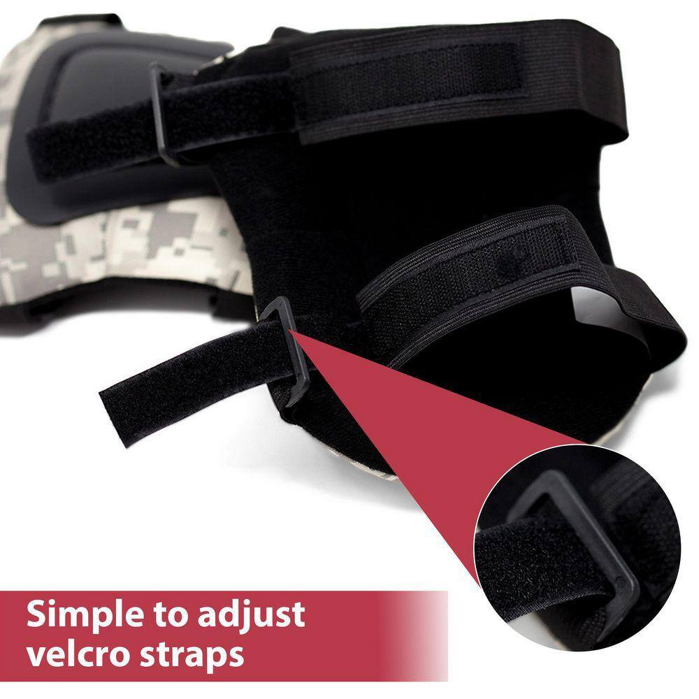 Camouflage Multi-Purpose Knee Pads with Soft Foam Padding, TPR Cap and Adjustabl