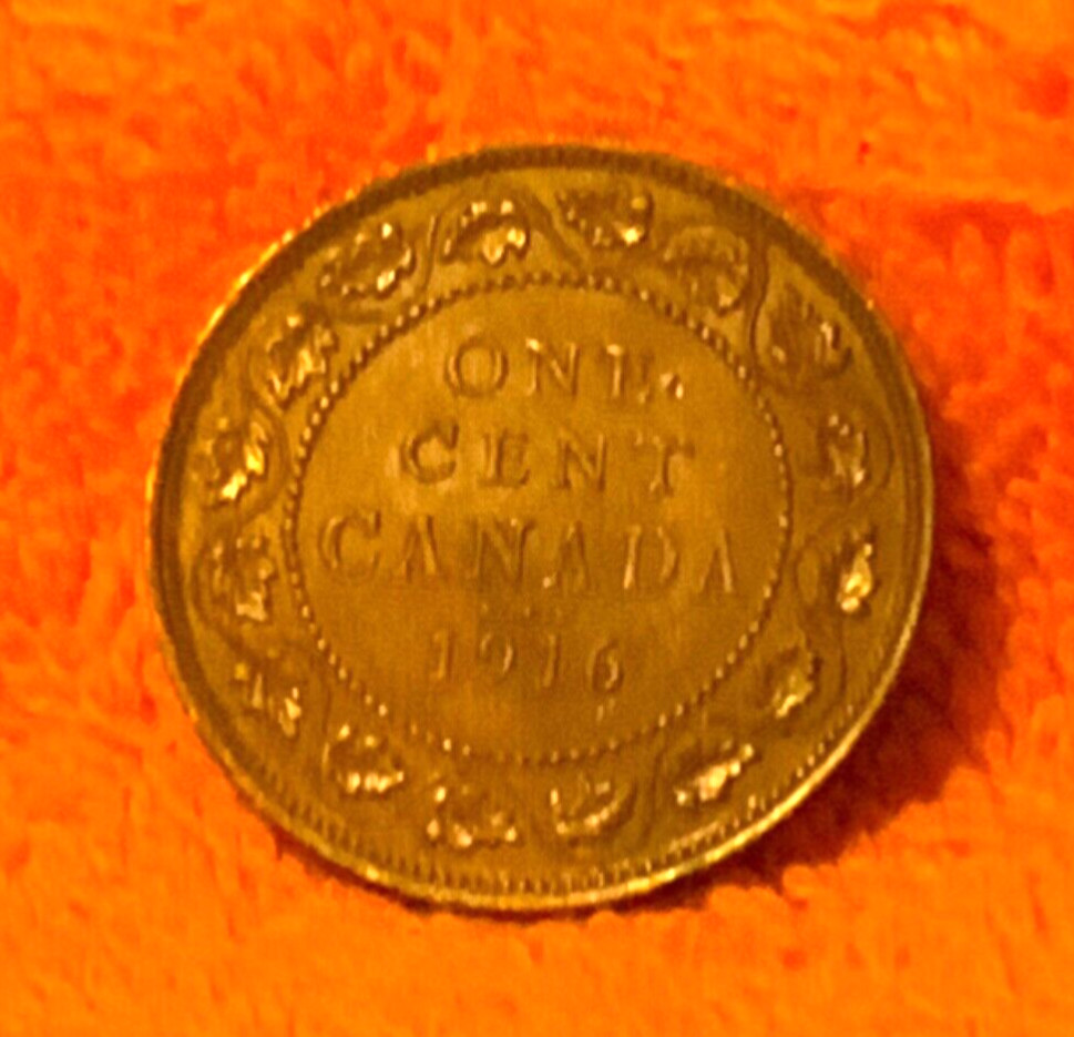 1916 Canada Large 1 Cent Coin