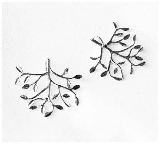 10 pcs Tree Pendant Charm Connector Silver Plated AC057