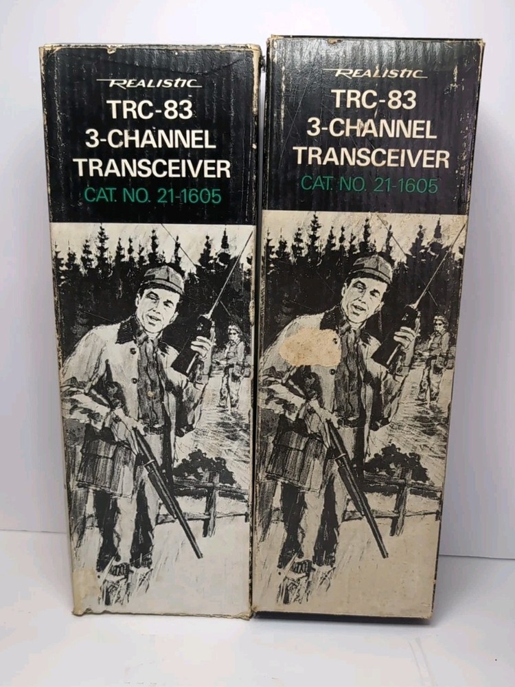 2 Realistic TRC-83 3 Channel Transceiver No. 21-1605 Original Boxes both tested