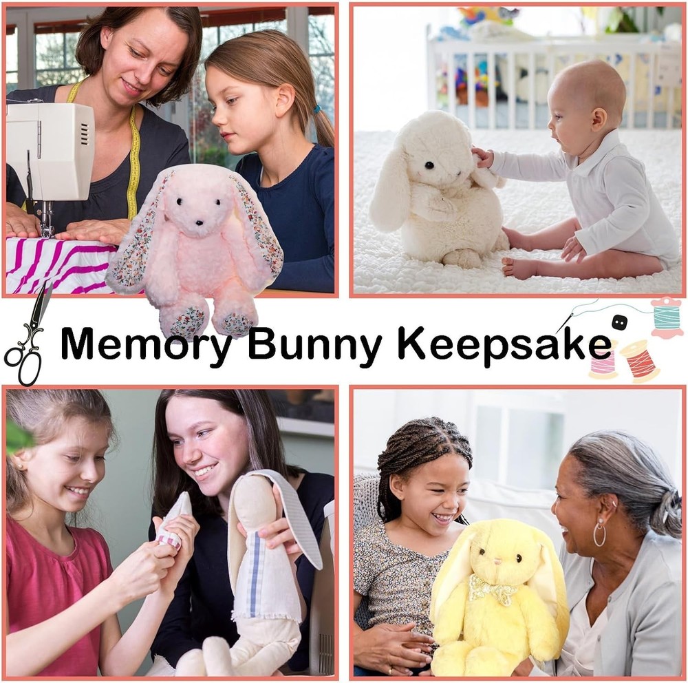 18 Inch Memory Bunny Patterns Templates for Sewing with Instruction, Beginner...