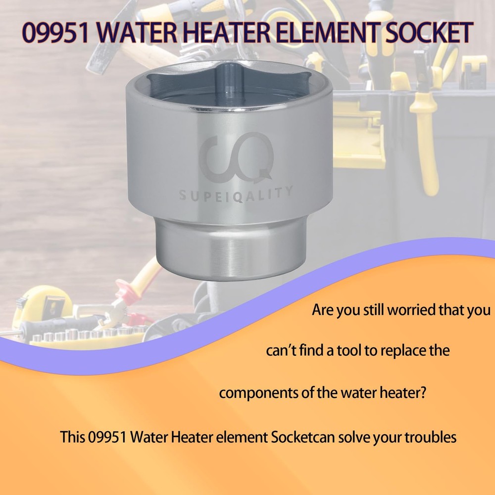 2025 Upgraded 09951 Water Heater Element Socket Suitability 1/2-Inch for RV E...