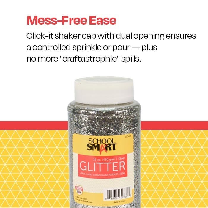 Craft Glitter 1 Pound Jar Silver