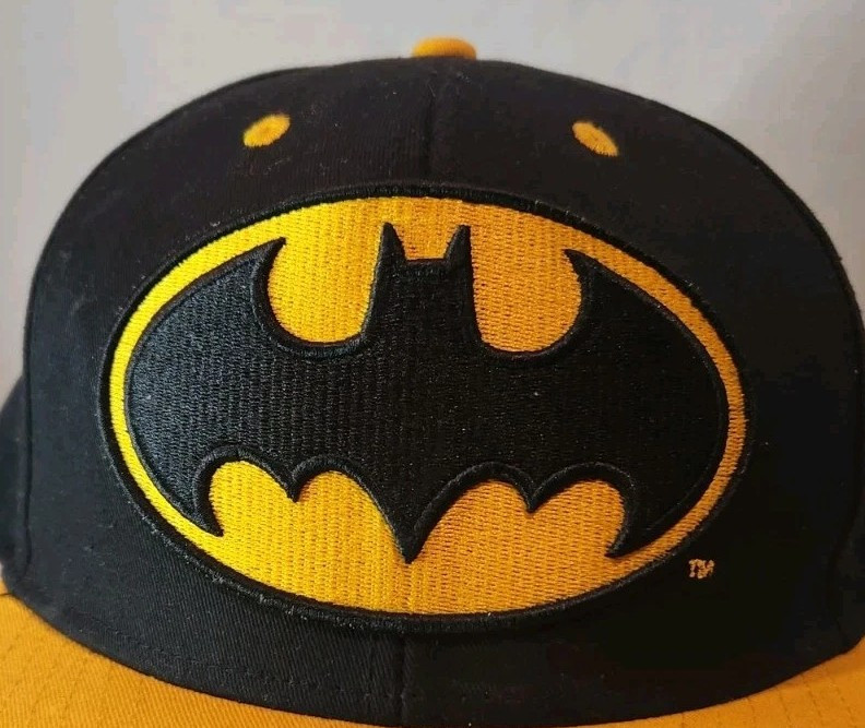 Batman DC Comics Original Hat Embroidered Patch Logo Flat Brim Adj Snapback New
