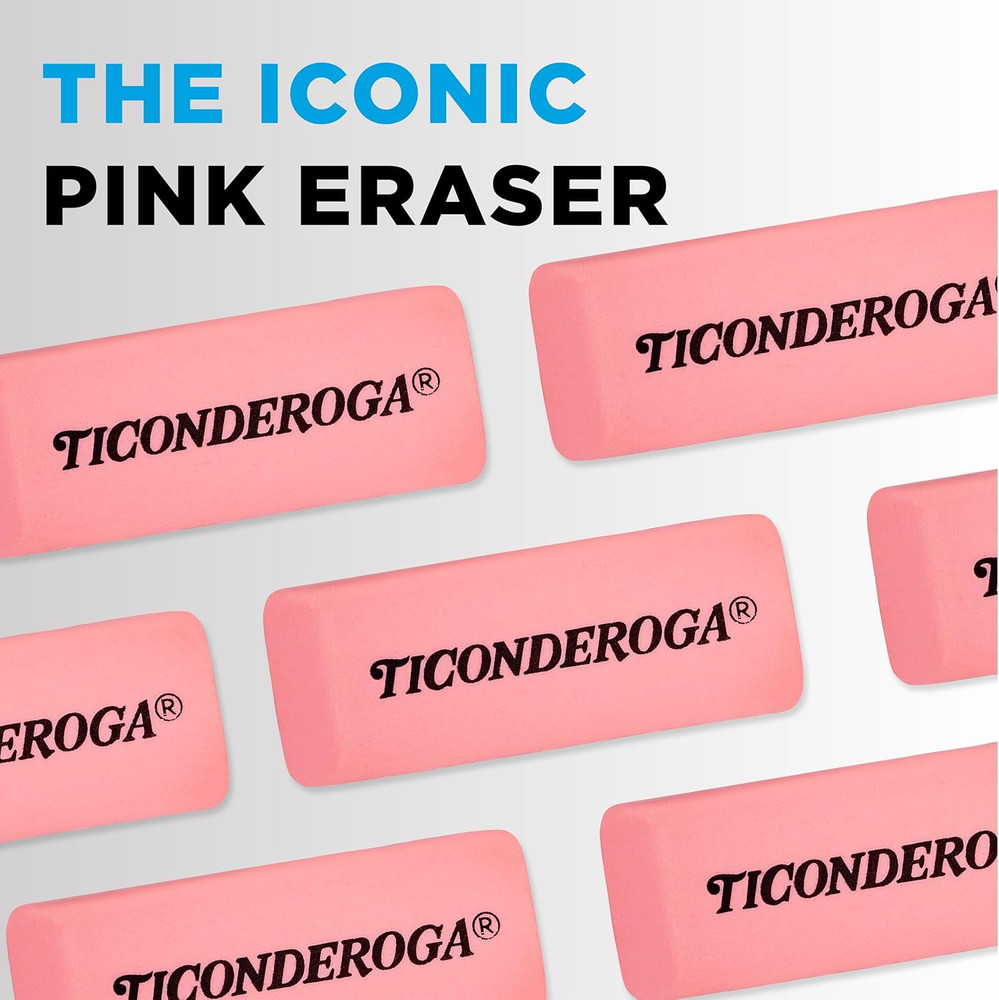 Wedge Erasers, Pink, 3 Count