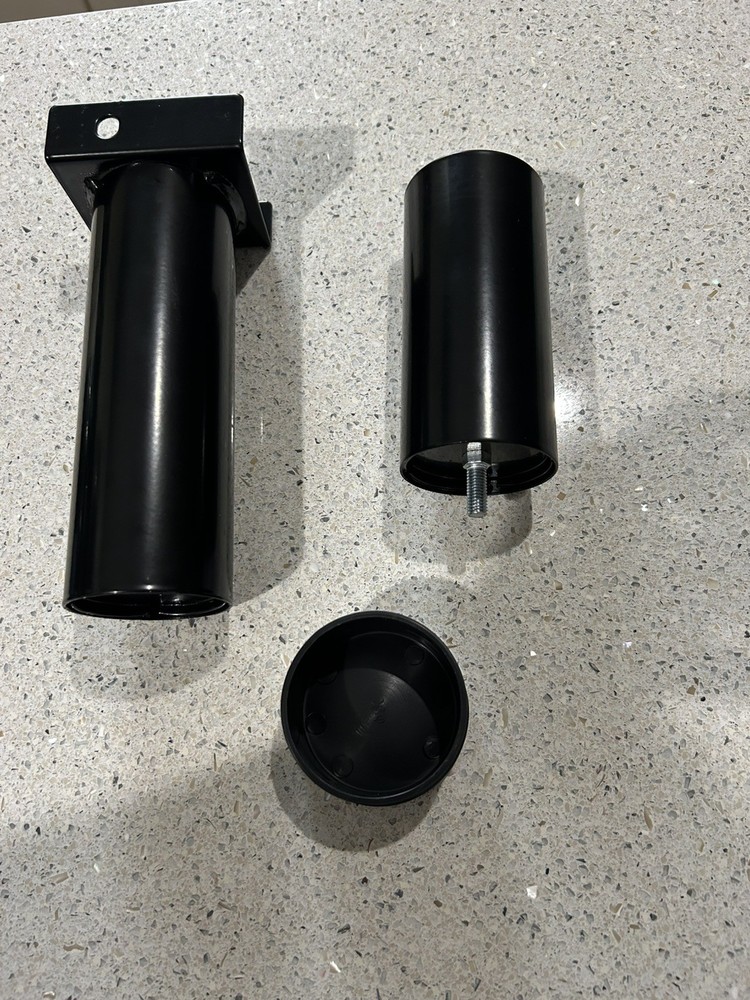 Expandable Replacement Bed Legs With Rectangular Support Bracket