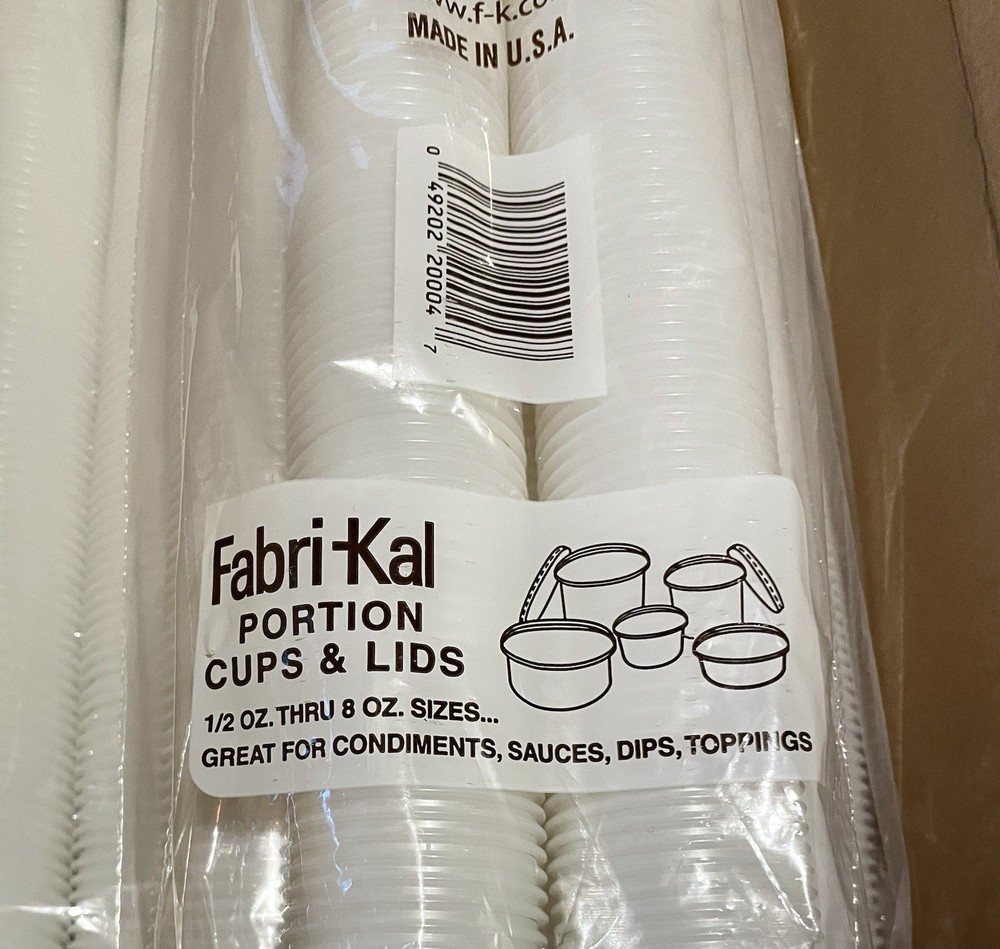 Fabri-Kal 1oz Portion Cups 9505192 Sample Cups Disposable Plastic - 2500 COUNT