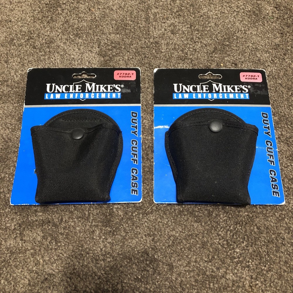 Uncle Mikes 7792-1 Open Handcuff Case Duty Cuff Case NEW Two Pack