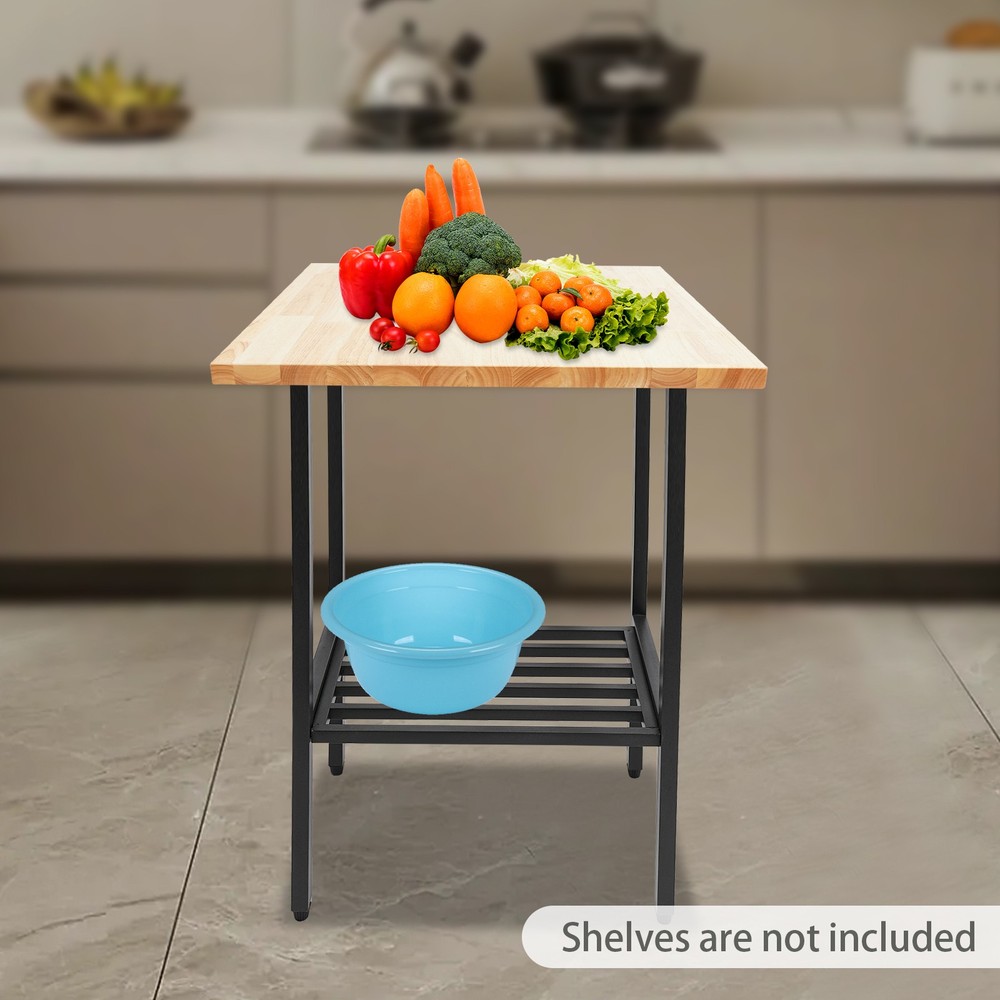 Modern Rectangular Countertop Rubber Wood Countertop Standard Countertop Durable