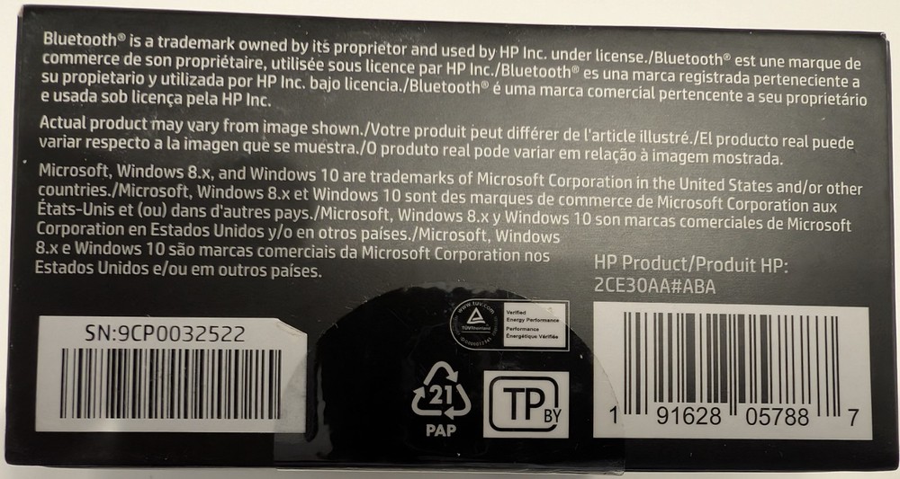 HP Elite Bluetooth Wireless Mouse w/ Laser Pointer Presentation Remote (2CE30AA)