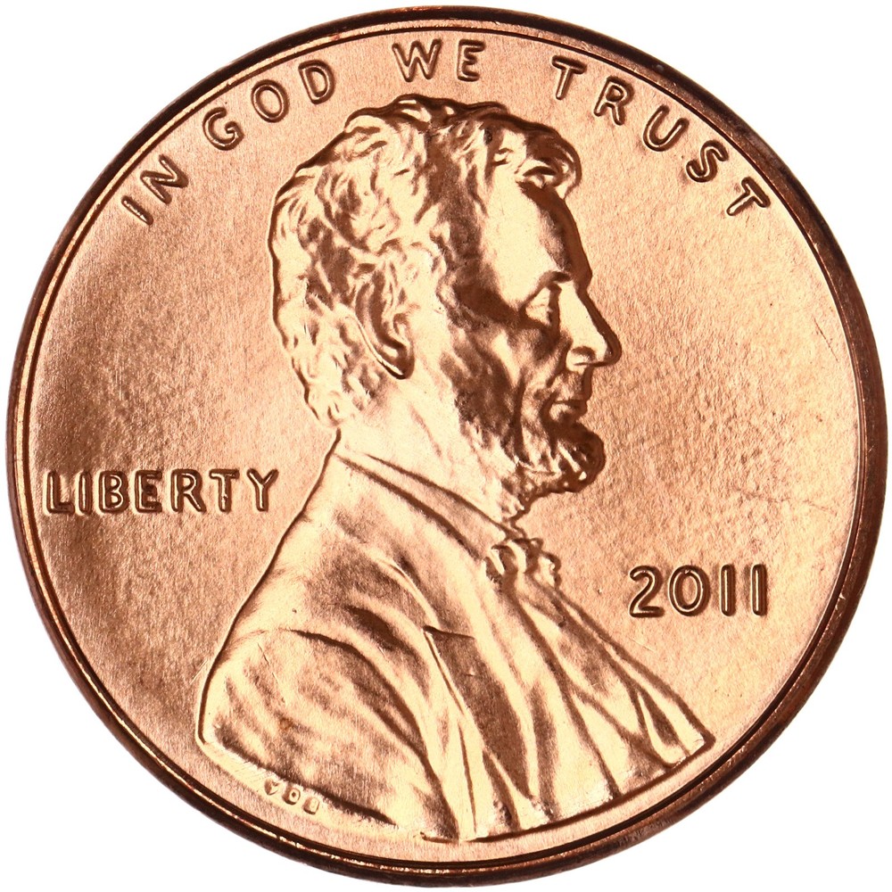 2011 (P) Lincoln Shield Cent BU Penny US Coin