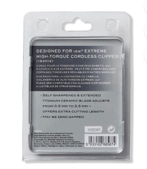 Ion Extreme High-Torque Cordless Clipper Replacement Blade #102012 Standard New