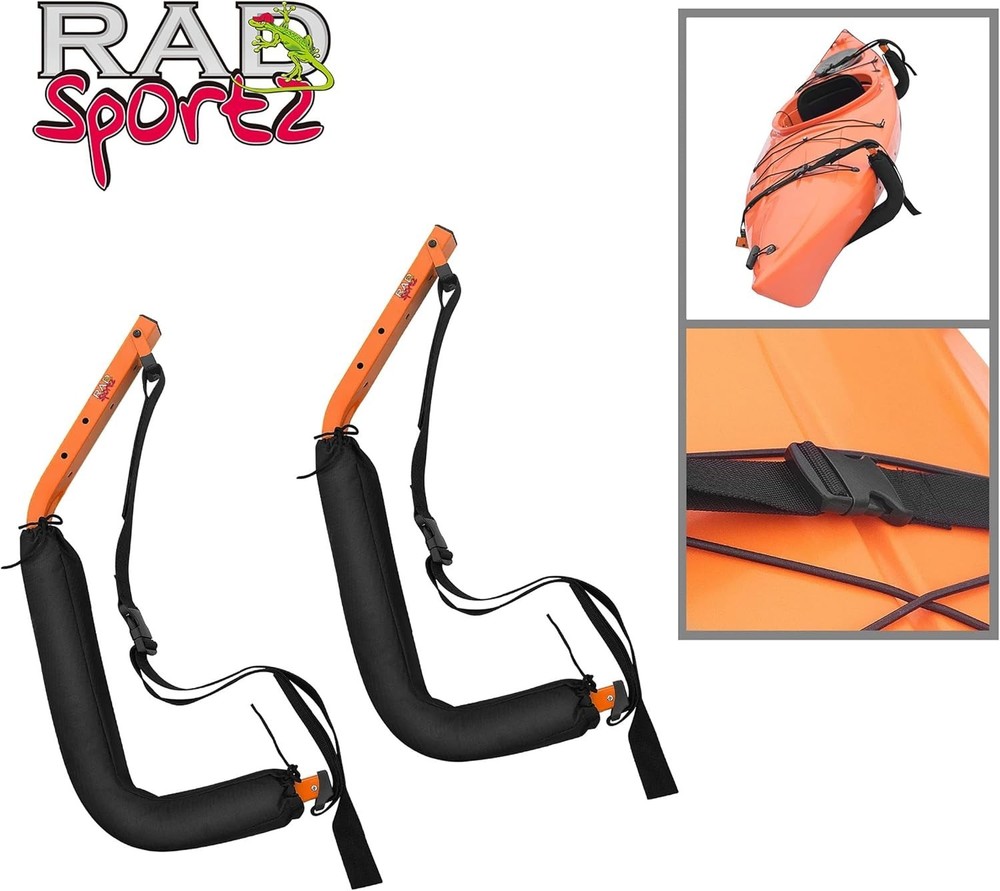 Wall-Mounted Kayak Storage Hooks - 125lbs Capacity, Easy Install Paddle Racks