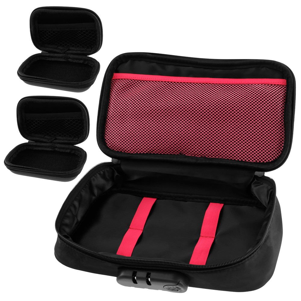 Lockable Toy Storage Bag Portable Locking Storage Bag with Mini Zipper Box‰`