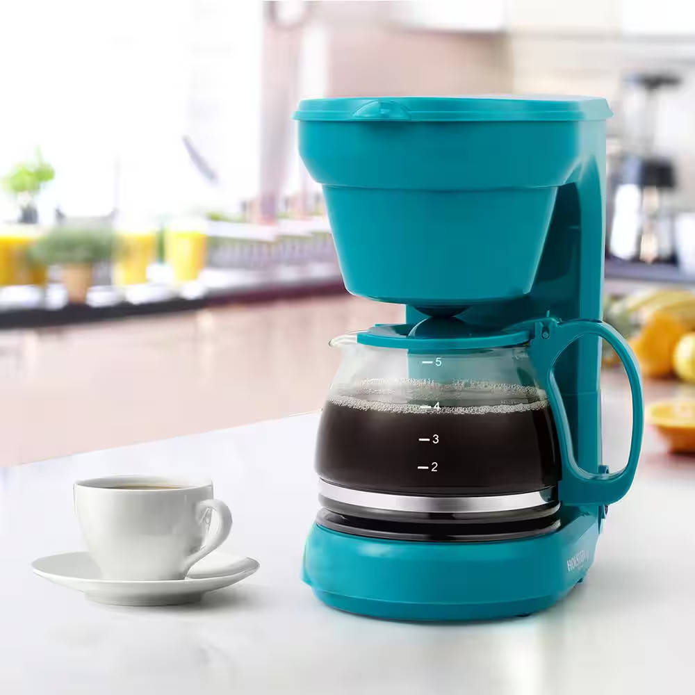 Everyday 5-Cup Teal Coffee Maker