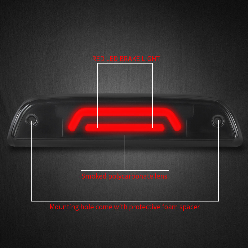 LED Third 3RD Brake Light Smoked Rear Stop Tail Lamp For 1995-2016 Toyota Tacoma