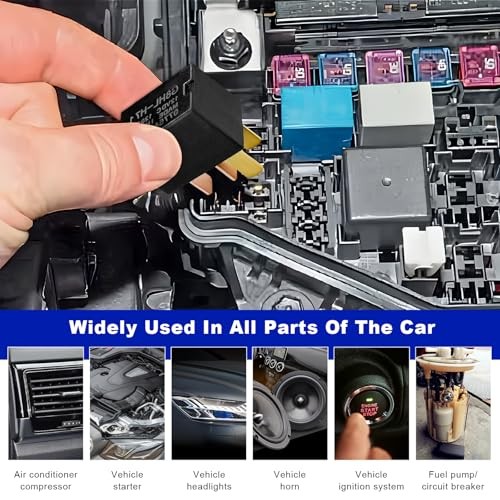 2PCS Car AC Relay, G8HL-H71 Multiple Use AC & Starter Relay Plug Replacement,