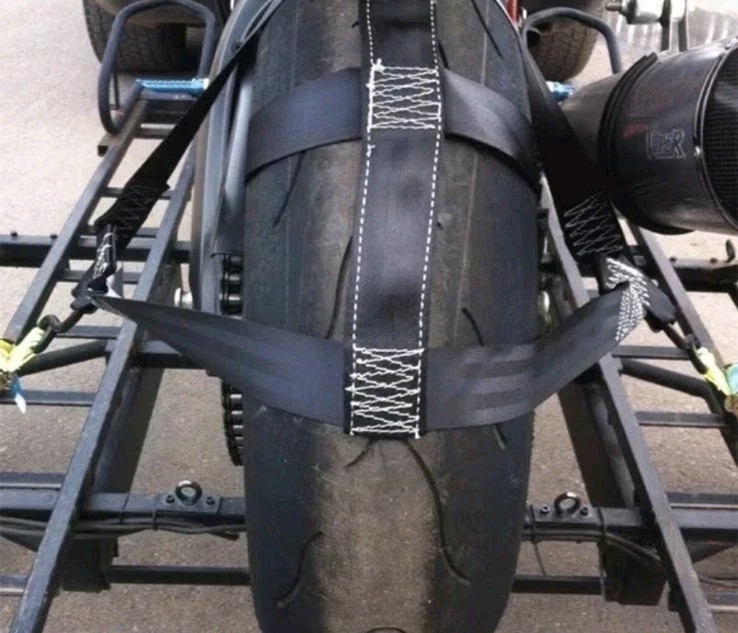 Motorcycle Transport Tie-Down Wheel Strap Light Strong Polyester webbing Strap