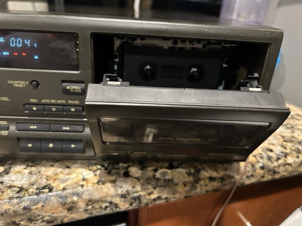 Vintage Technics Dual Double Cassette Deck Tape Player READ VIDEO