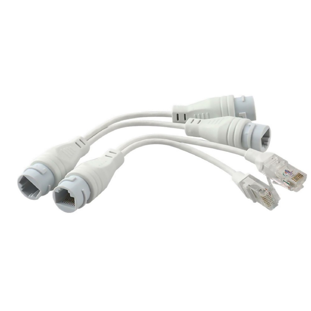 POE Splitter RJ45 2-in-1 Network Cabling Connector For Security Camera Install