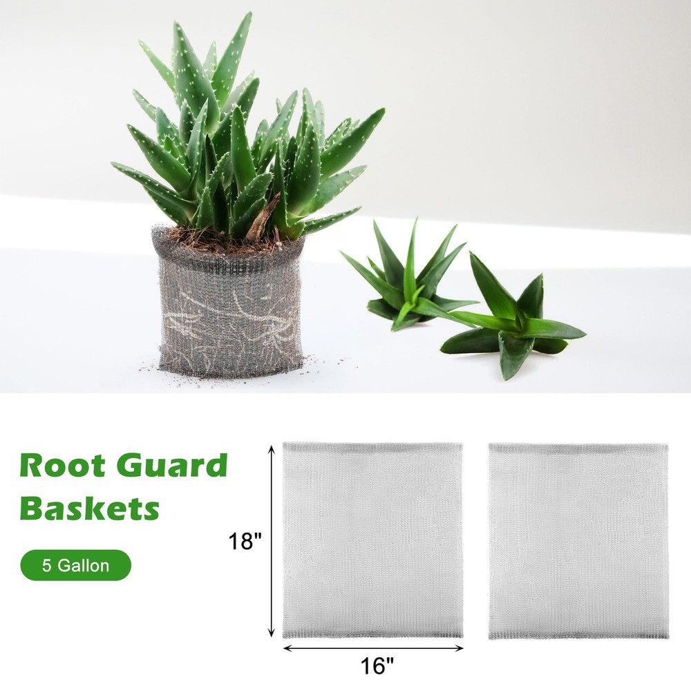 6 PCS Root Guard Baskets 5 Gallon Stainless Steel Wire Mesh Gopher Cage