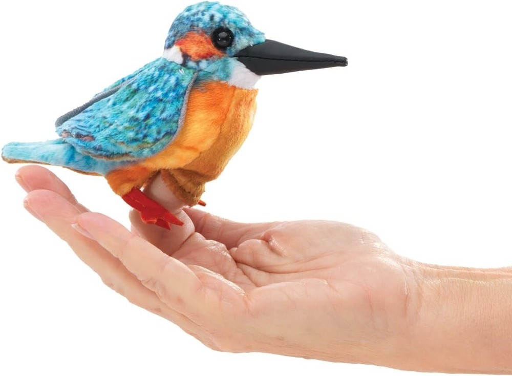Mini Common Kingfisher Finger Puppet 5 inches