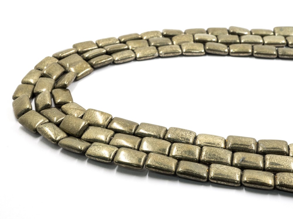 Quality Natural Pyrite Rectangular Beads, Rectangle Smooth Pyrite Gemstone,W16