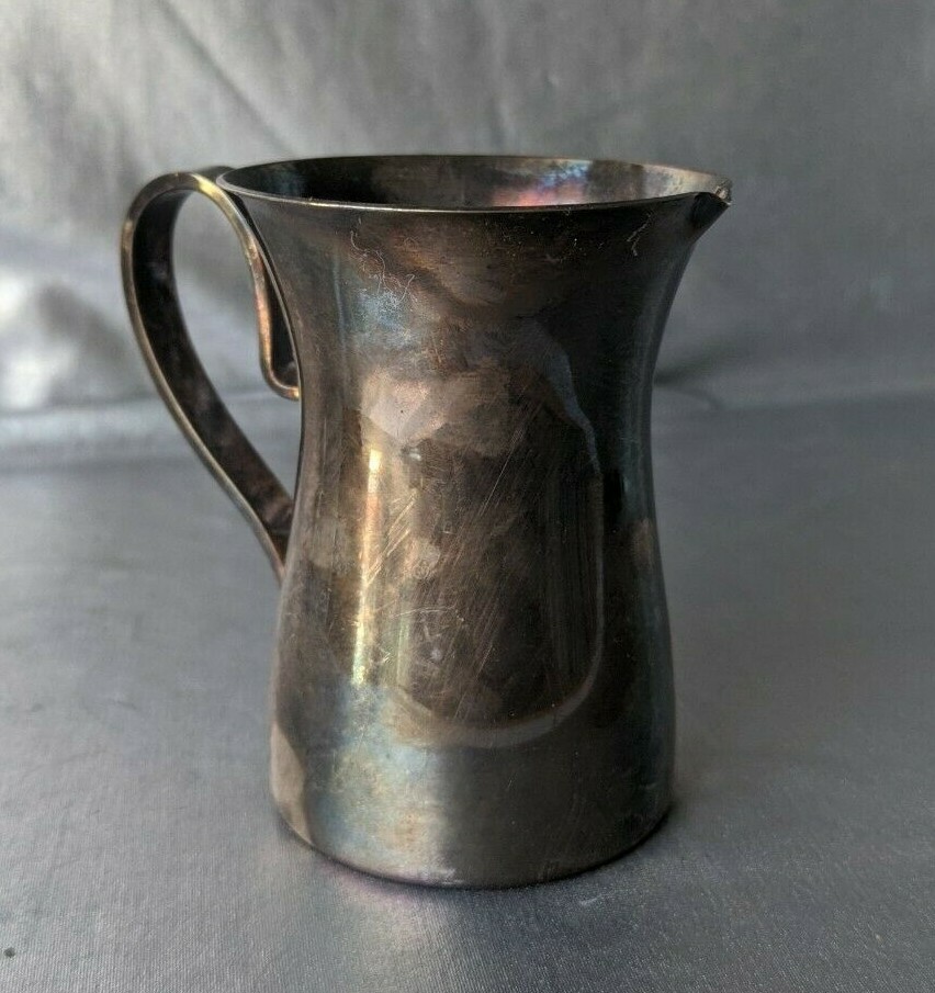 ITALY SILVER PLATED CREAMER SERVER. HALL MARKS ON BOTTOM