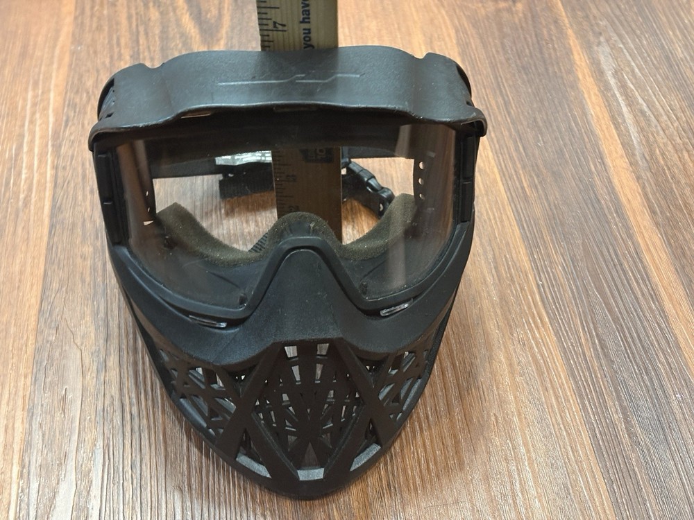 JT Paintball Face Mask Complete Black Shield Goggles Adjustable