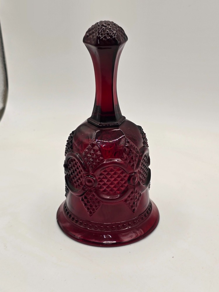 Vintage Avon 1876 Cape Cod Collection, Ruby Red Glassware Hostess Bell