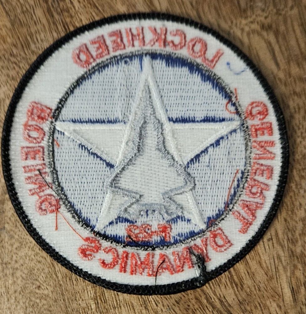 2 Vintage F-22 LOCKHEED Boeing General Dynamics 3.5” Iron On Patch Jet Plane