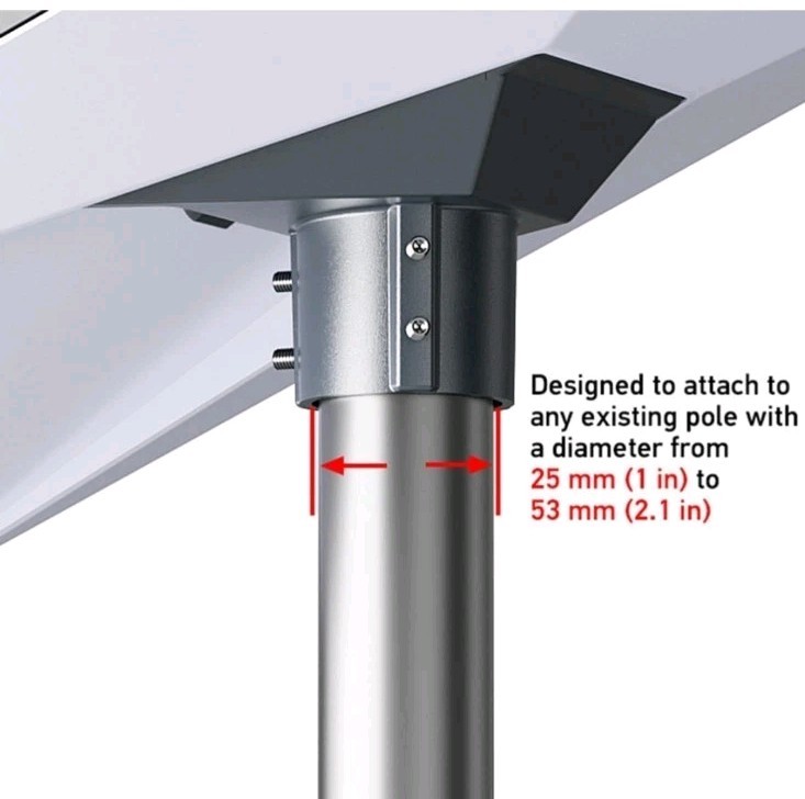 Starlink Gen 3 Pipe Adapter, Pole Mount Adapter Mounting Kit