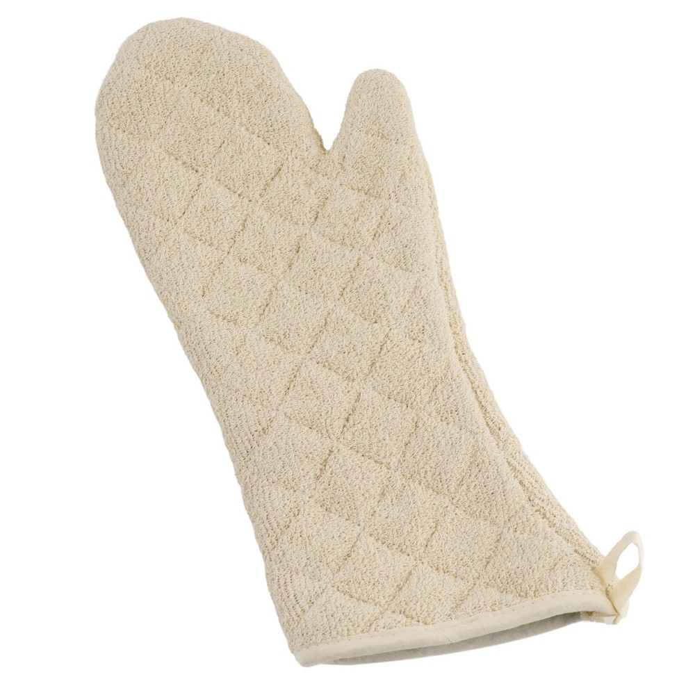 Terry Oven Mitt, 17-Inch, Tan