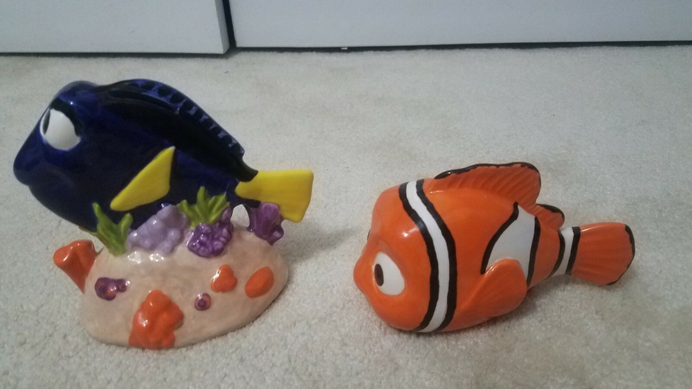 Hand Painted Disney Dory and Nemo Banks