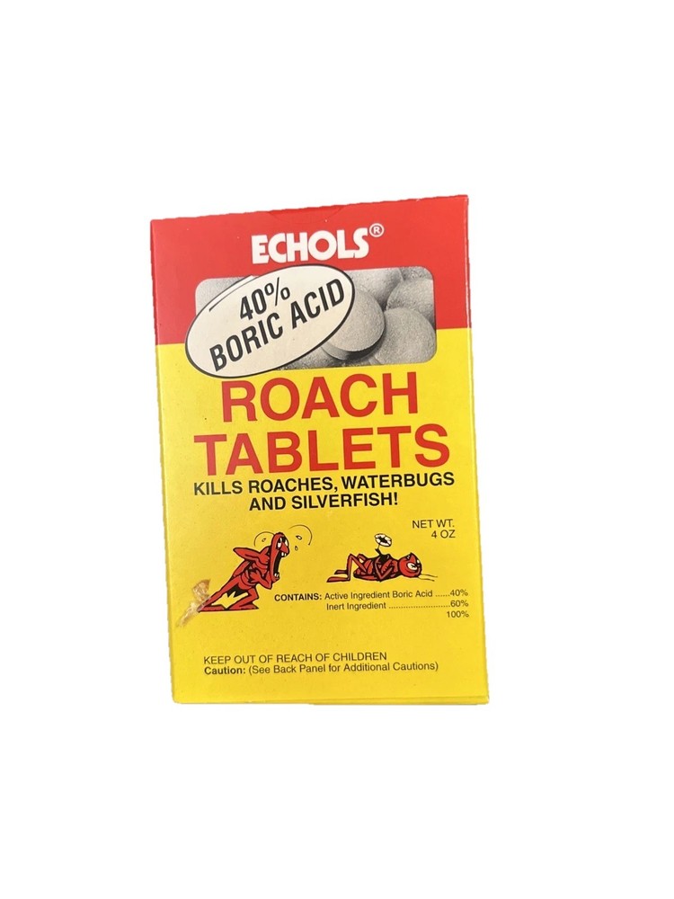 Echols Roach Tablets Kills Roaches, Waterbugs And Silverfish! 4 oz